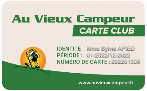 Carte Club Au Vieux Campeur