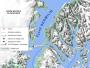 Carte de la région de Tasiilaq au Groenland Est avec l'itinéraire du trek