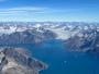 Vue aérienne du glacier Rasmussen dans le fjord de Sermiligaaq