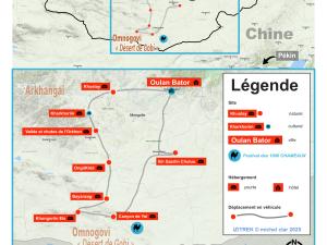 Carte du séjour Désert de Gobi en Hiver